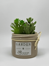 Elegant Beige & White Garden Pots